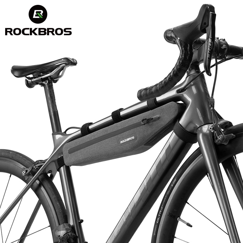 ROCKBROS-1-5L-Full-Waterproof-Bike-Bag-Front-Tube-Triangle-Lengthed-Double-Zipper-Scratch-resistant-Bicycle